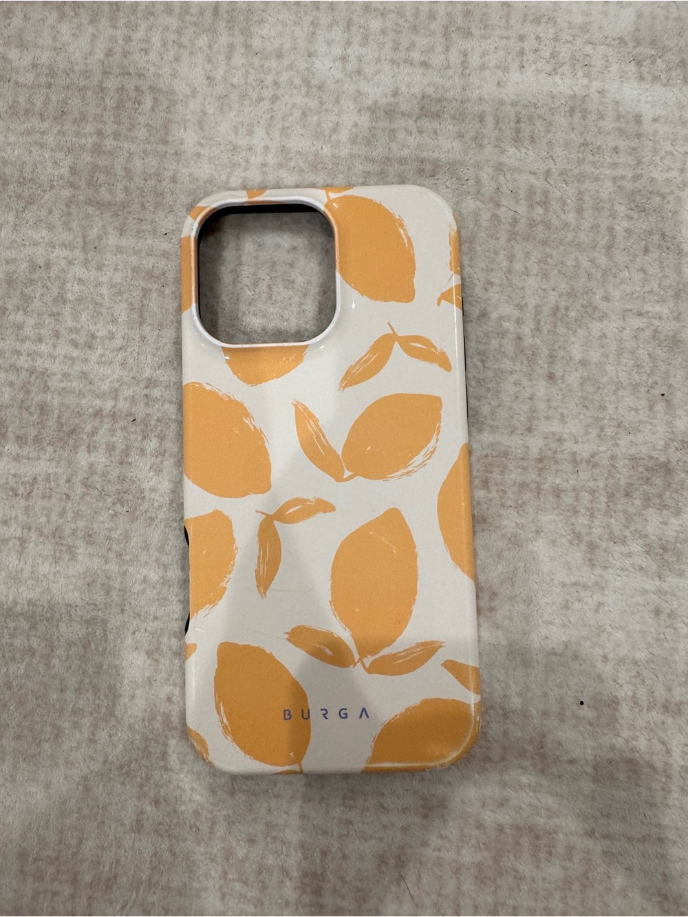 Yellow Lemon Print Protective Phone Case iPhone 16 pro max